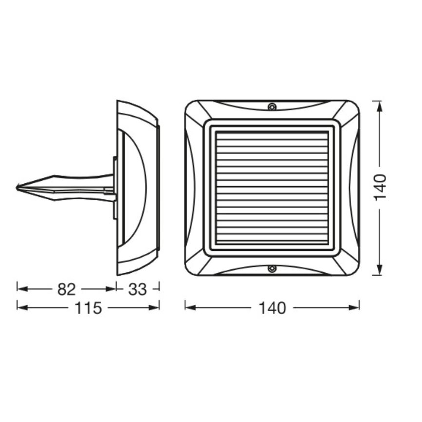 Ledvance - LED Zatemnitvena solarna svetilka ENDURA STYLE SOLAR LED/1,2W/3,7V IP65