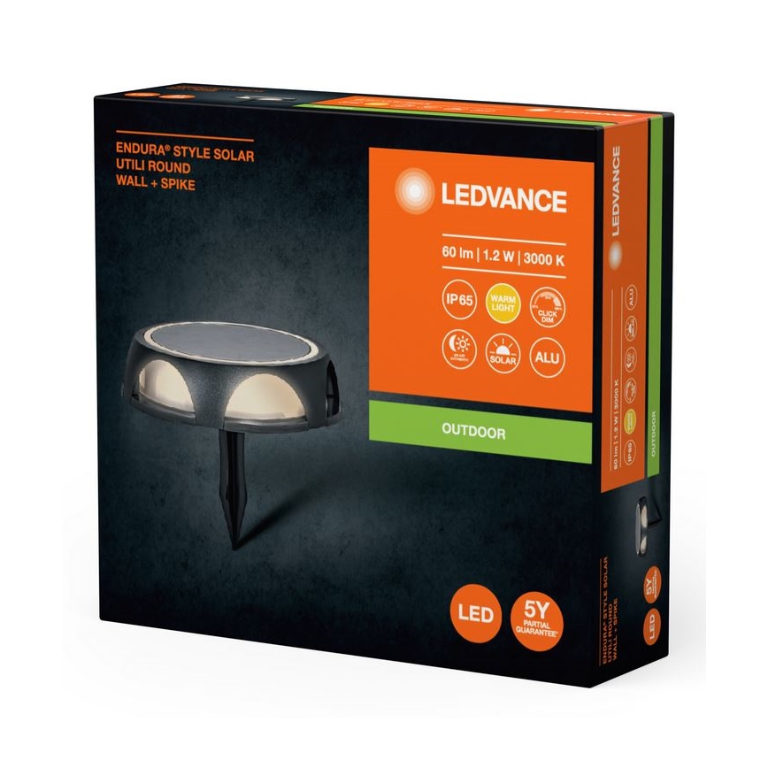 Ledvance - LED Zatemnitven solarni svetilka ENDURA STYLE SOLAR LED/1,2W/3,7V IP65