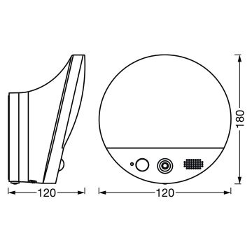 Ledvance - LED Zunanja stenska svetilka s senzorjem in kamero SMART+ LED/15W/230V Wi-Fi IP44