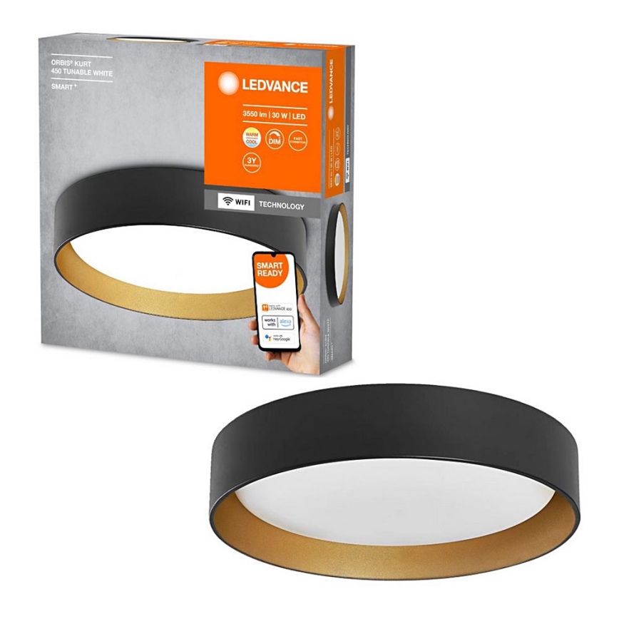 Ledvance - LED Zatemnitvena stropna svetilka SMART+ KURT LED/30W/230V 2700-6500K Wi-Fi