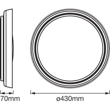 Ledvance - LED Zatemnitvena svetilka SMART+ PLATE LED/24W/230V 3,000K-6,500K Wi-Fi