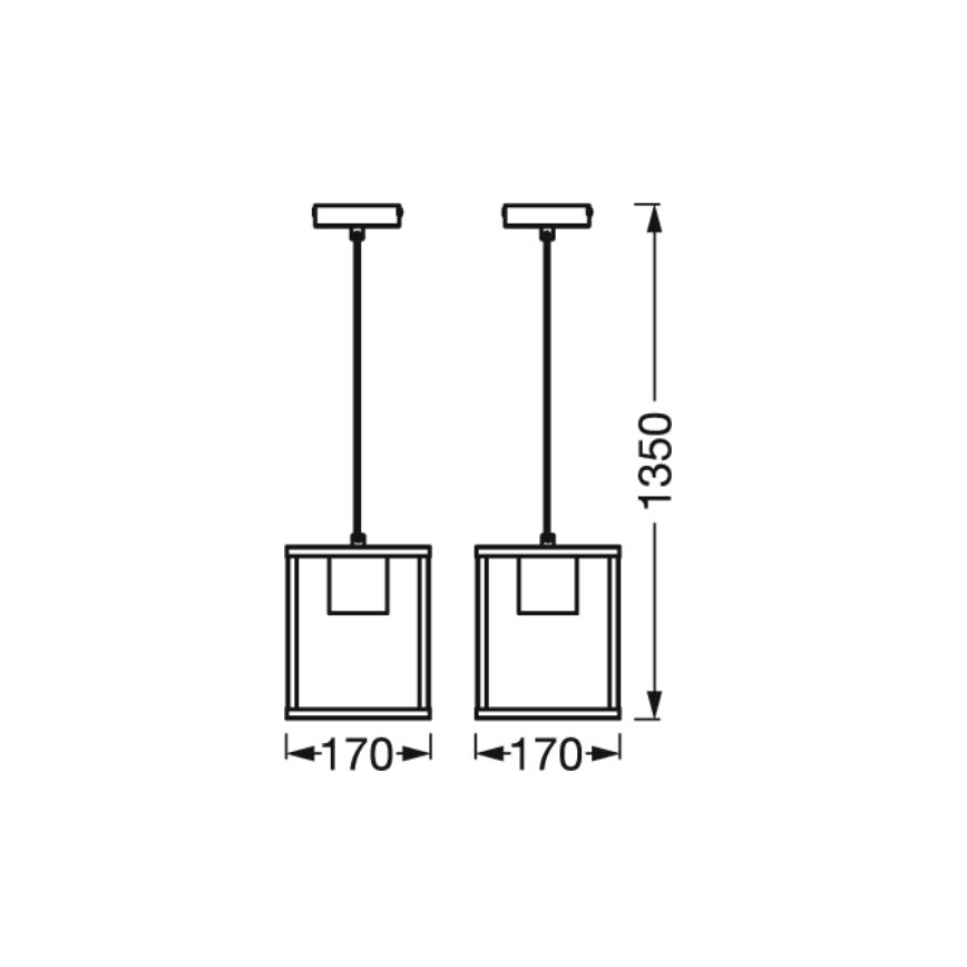 Ledvance - Lestenec na vrvici DECOR NAIROBI 1xE27/15W/230V guma fig