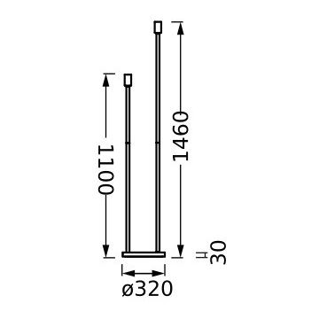 Ledvance - Noga svetilke DECOR STICK 2xE27/40W/230V antracit