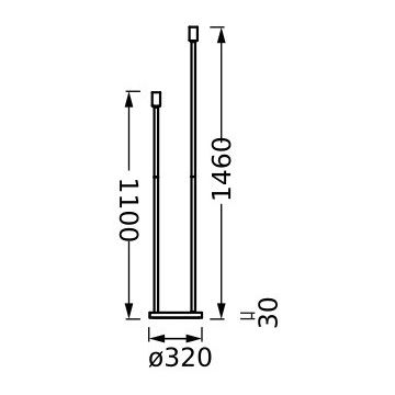 Ledvance - Noga svetilke DECOR STICK 3xE27/40W/230V bež