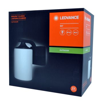 Ledvance - Zunanja stenska svetilka CYLINDER 1xE27/60W/230V IP43 črna