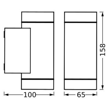 Ledvance - Zunanja stenska svetilka ITYS 2xGU10/35W/230V IP65