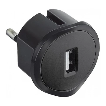 Legrand 50681 - Adapter USB v vtičnico 230V/1,5A črn