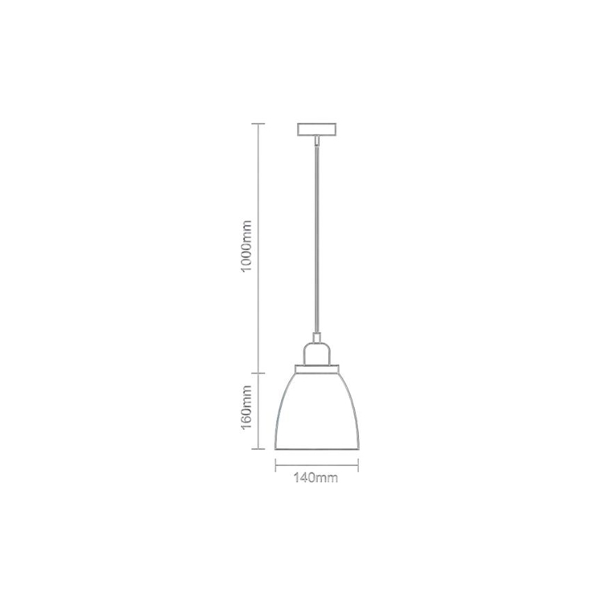 Lestenec na vrvici 1xE27/60W/230V pr. 14 cm