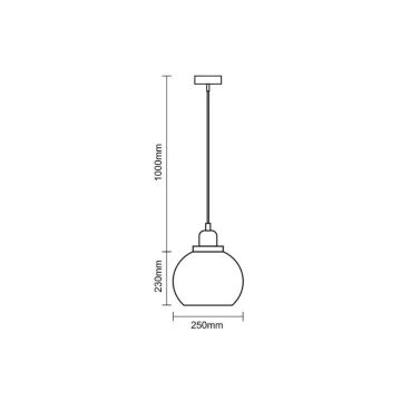 Lestenec na vrvici 1xE27/60W/230V pr. 25 cm