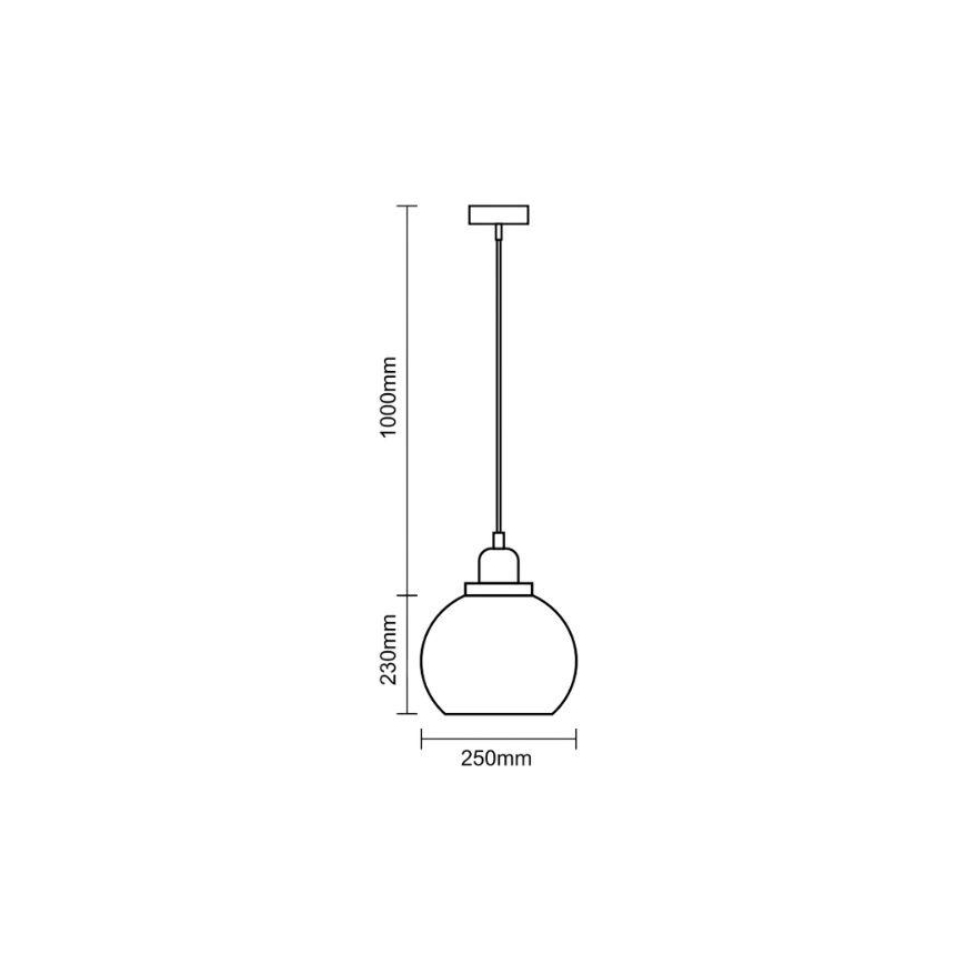 Lestenec na vrvici 1xE27/60W/230V pr. 25 cm