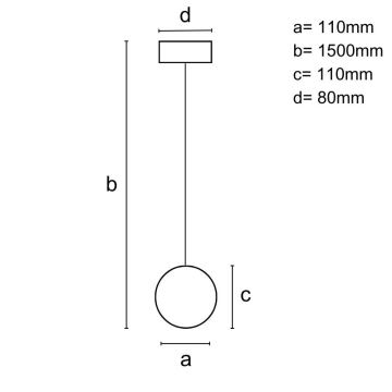 Lestenec na vrvici 1xGU10/10W/230V pepel/trden les rjava