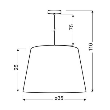 Lestenec na vrvici AMERICANO 1xE27/60W/230V