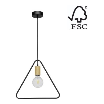 Lestenec na vrvici CARSTEN 1xE27/60W/230V mat hrast - FSC certifikat