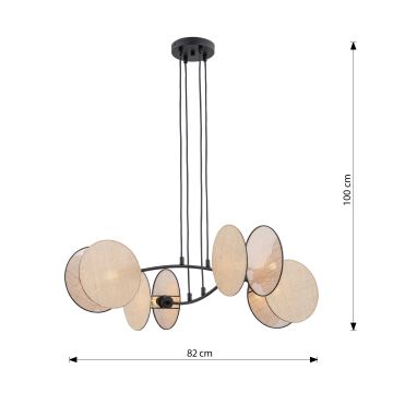 Lestenec na vrvici MOTIF 4xE27/15W/230V bež