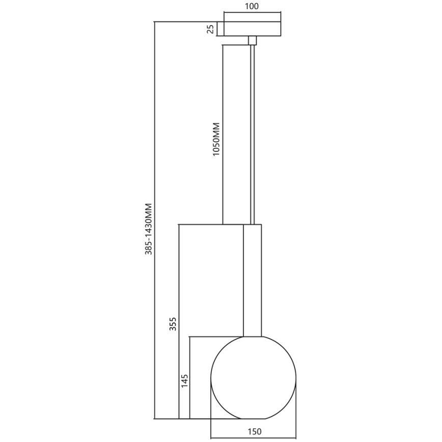 Lestenec na vrvici NIKO 1xG9/9W/230V pr. 15 cm zlata