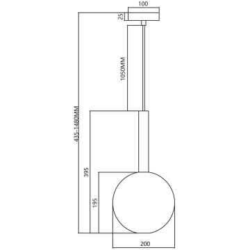 Lestenec na vrvici NIKO 1xG9/9W/230V pr. 20 cm zlata