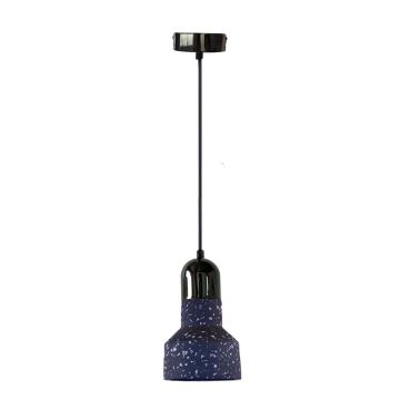 Lestenec na vrvici TERRAZZO 1xE27/60W/230V pr. 12 cm črna