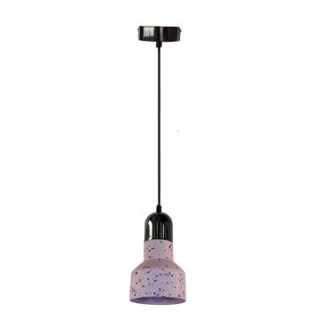 Lestenec na vrvici TERRAZZO 1xE27/60W/230V pr. 12 cm rdeč