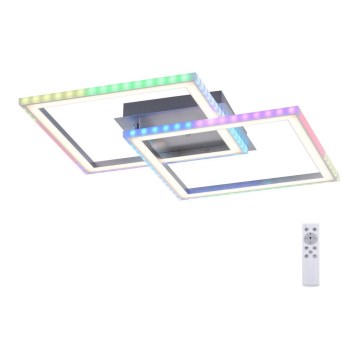 Leuchten Direkt 14634-55 - LED RGB Zatemnitvena stropna svetilka FELIX LED/26W/230V + Daljinski upravljalnik