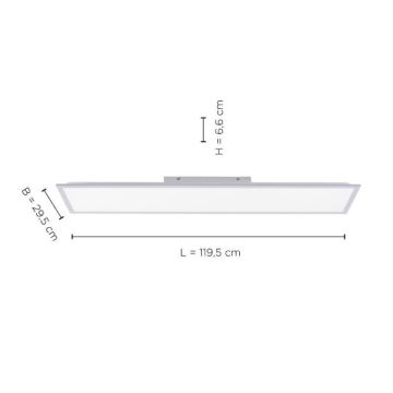 Leuchten Direkt 14757-21- LED Zatemnitvena plošča FLAT LED/36W/230V 2700-5000K srebrna + Daljinski upravljalnik