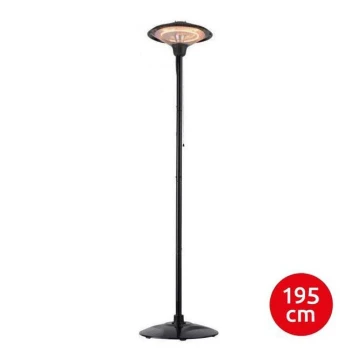 Leuchten Direkt 99500-18 - Zunanji grelni element GLOW 750-1500W/230V 1,95 m IP34 črna