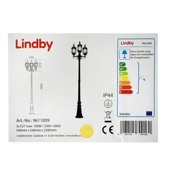 Lindby - Zunanja svetilka 3xE27/100W/230V IP44
