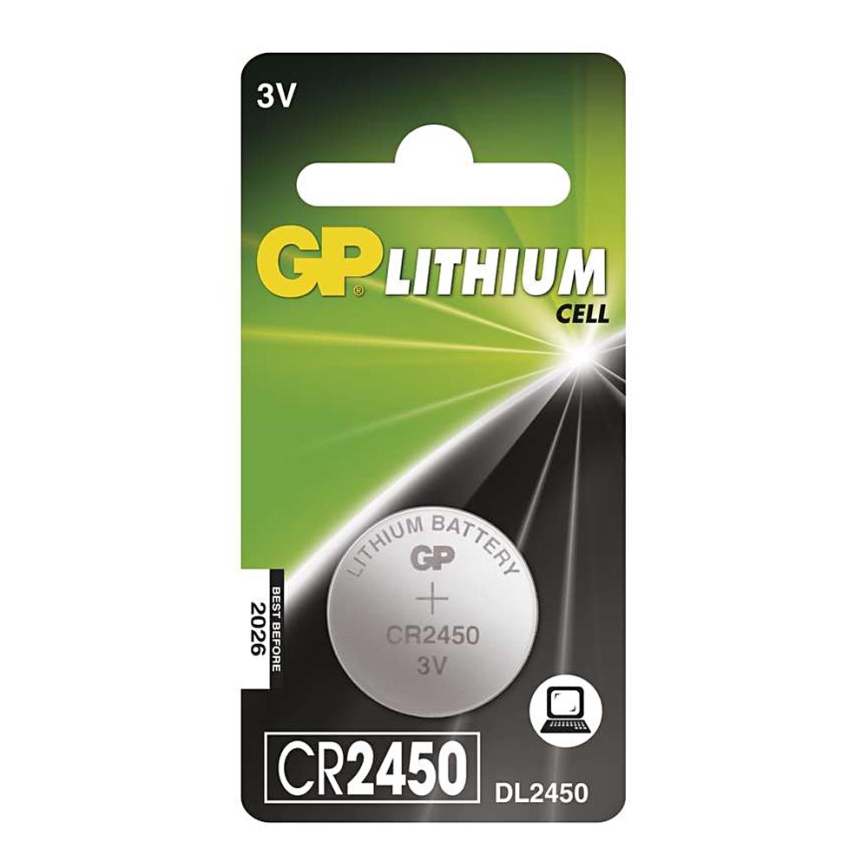 Litijeva baterija gumbasta CR2450 GP LITHIUM 3V/600 mAh