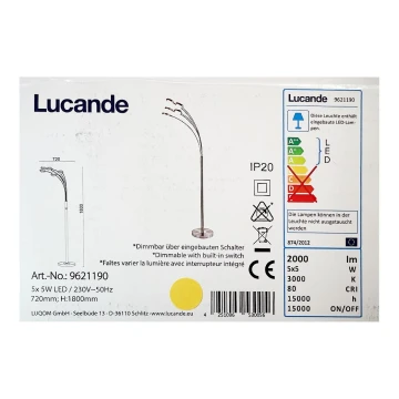 Lucande - LED Zatemnitvena talna svetilka CATRIONA 5xLED/5W/230V