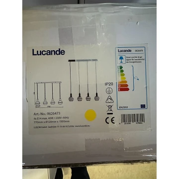 Lucande - Lestenec na vrvici ABLY 4xE14/40W/230V