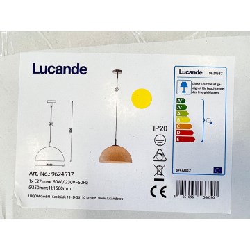 Lucande - Lestenec na vrvici LOURENCO 1xE27/60W/230V
