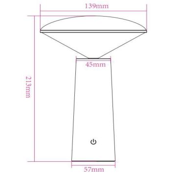 Lucide 02807/04/30 - LED Zatemnitven na dotik zunanji svetilka JIVE LED/3W/5V 3000/4750/6500K IP44 črna