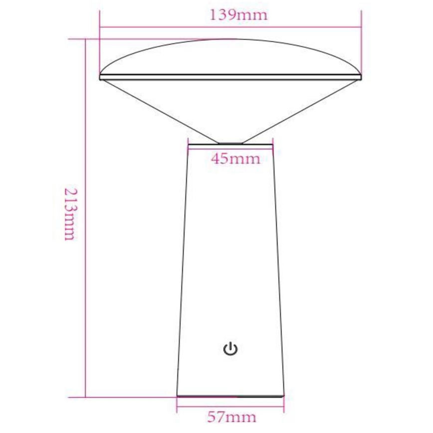 Lucide 02807/04/30 - LED Zatemnitven na dotik zunanji svetilka JIVE LED/3W/5V 3000/4750/6500K IP44 črna