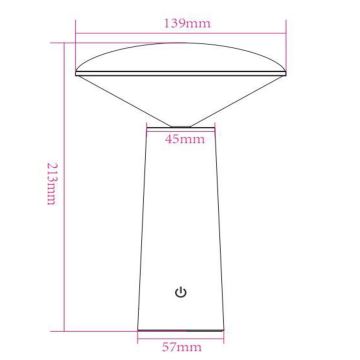 Lucide 02807/04/31 - LED Zatemnitven na dotik zunanji svetilka JIVE LED/3W/5V 3000/4750/6500K IP44 bela