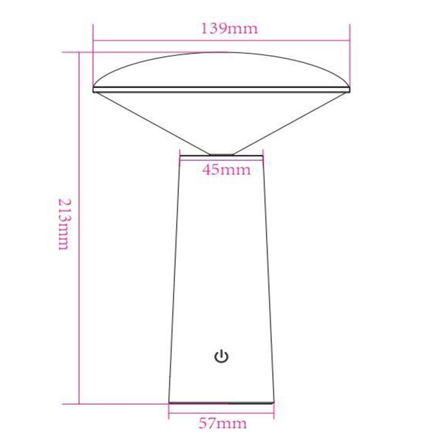 Lucide 02807/04/31 - LED Zatemnitven na dotik zunanji svetilka JIVE LED/3W/5V 3000/4750/6500K IP44 bela