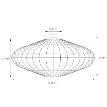 Lucide 03135/56/72 - Stropna svetilka MAGALI 1xE27/40W/230V pr. 56 cm bež