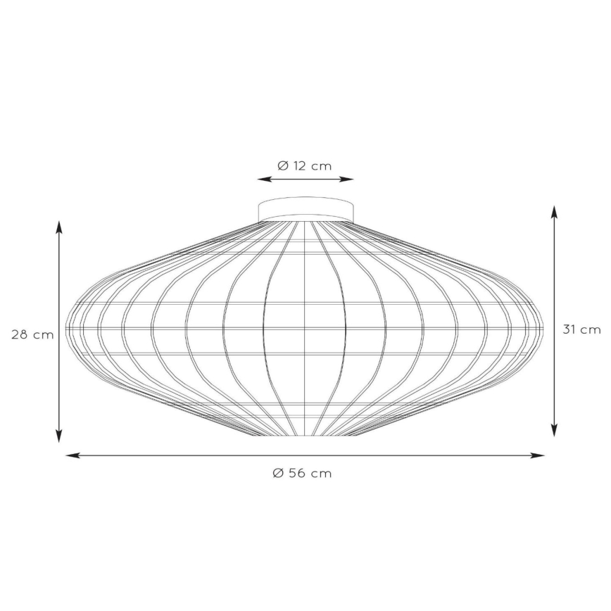 Lucide 03135/56/72 - Stropna svetilka MAGALI 1xE27/40W/230V pr. 56 cm bež