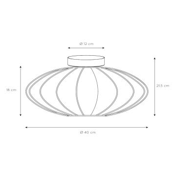 Lucide 03147/40/38 - Stropna svetilka CORINA 1xE27/40W/230V pr. 40 cm krem barva