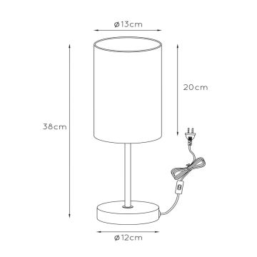 Lucide 08500/81/31 - Namizna svetilka MODA 1xE27/60W/230V bela