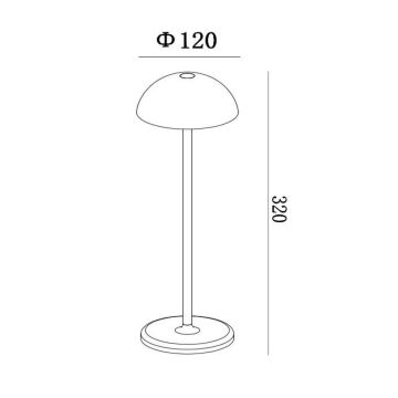 Lucide 15500/02/30 - LED Zatemnitven na dotik zunanji svetilka JOY LED/1,5W/4V IP54 črna