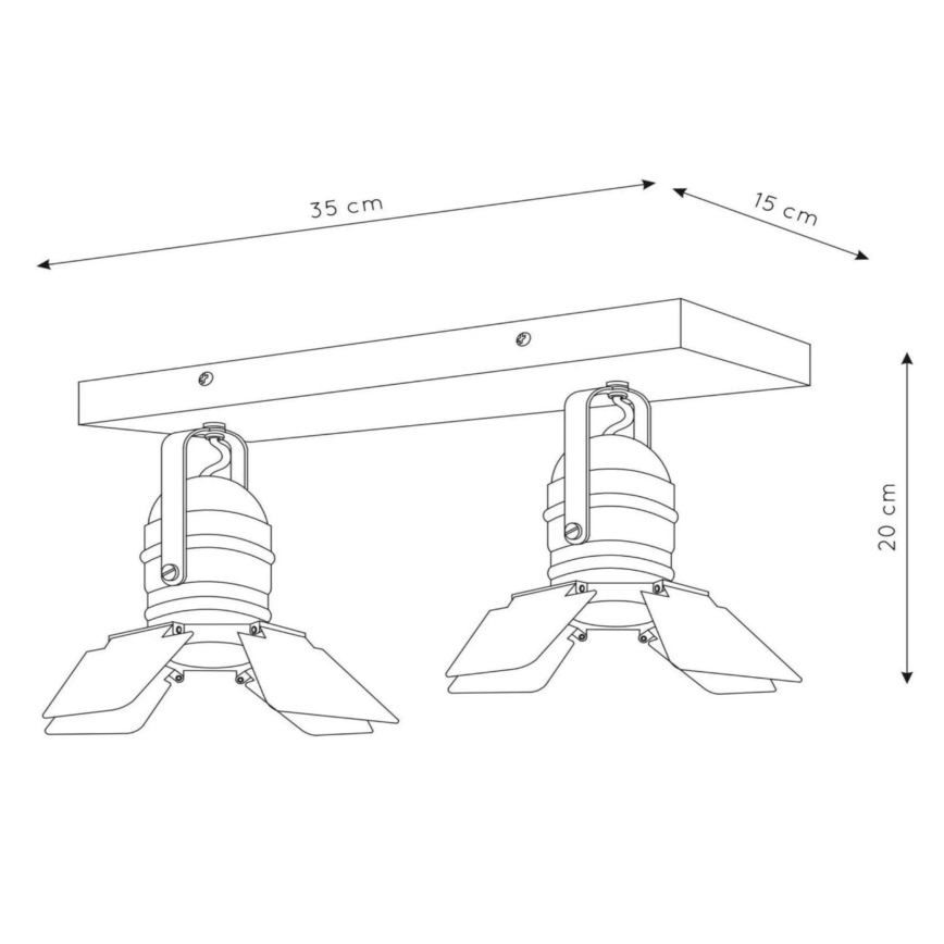 Lucide 17997/02/35 - Reflektor PICTO 2xGU10/35W/230V modra