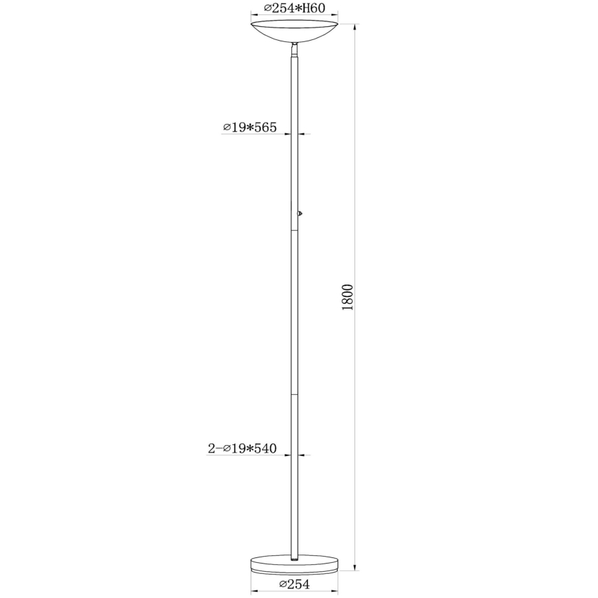 Lucide 19791/20/31 - LED Zatemnitvena talna svetilka ZENITH LED/20W/230V bela