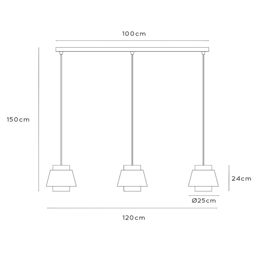 Lucide 21435/03/38 - Lestenec na vrvici TRIBUTE 3xE27/40W/230V krem barva