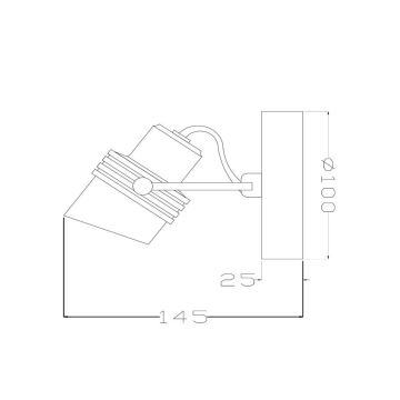 Lucide 34944/01/30 - Reflektor TUNDRAN 1xGU10/5W/230V črna