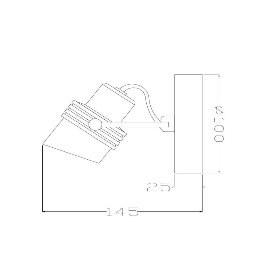 Lucide 34944/01/30 - Reflektor TUNDRAN 1xGU10/5W/230V črna