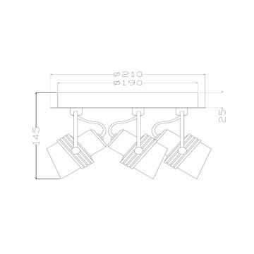 Lucide 34944/13/30 - Reflektor TUNDRAN 3xGU10/5W/230V črna