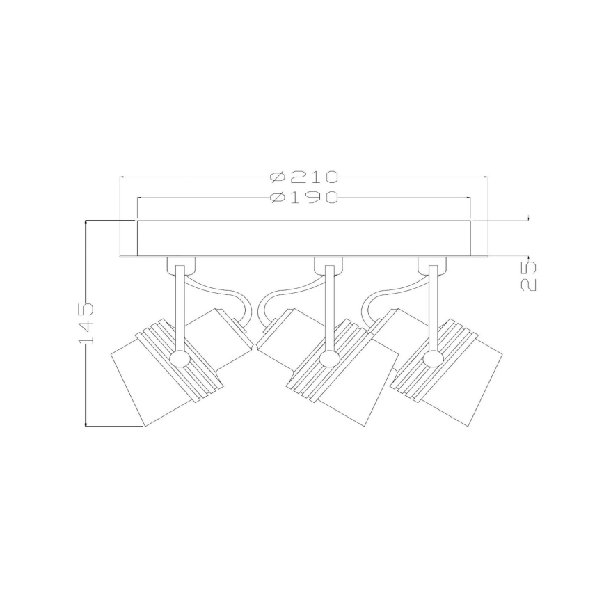 Lucide 34944/13/30 - Reflektor TUNDRAN 3xGU10/5W/230V črna