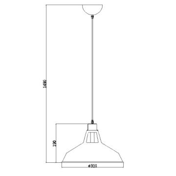 Lucide 43401/31/30 - Obesna svetilka BRASSY-BIS 1xE27/60W/230V črna