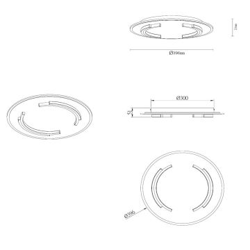 Lucide 44113/30/02 - LED Stropna svetilka ANDREAS LED/30W/230V zlata