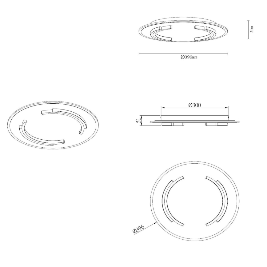 Lucide 44113/30/02 - LED Stropna svetilka ANDREAS LED/30W/230V zlata