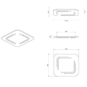 Lucide 44114/30/02 - LED Stropna svetilka ANDREAS LED/30W/230V zlata